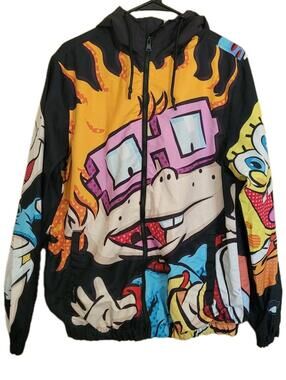 Members Only x Nickelodeon Rugrats SpongeBob Size Small Full Zip Jacket Unisex